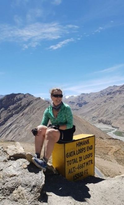Paula Barclay Cycling on the  tour with redspokes